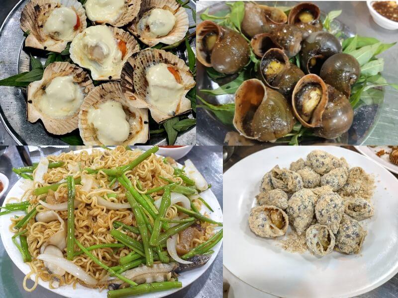 Đĩa ốc móng tay xào rau muống tỏi thơm lừng, món ăn phổ biến tại các quán ốc ngon Sài Gòn
